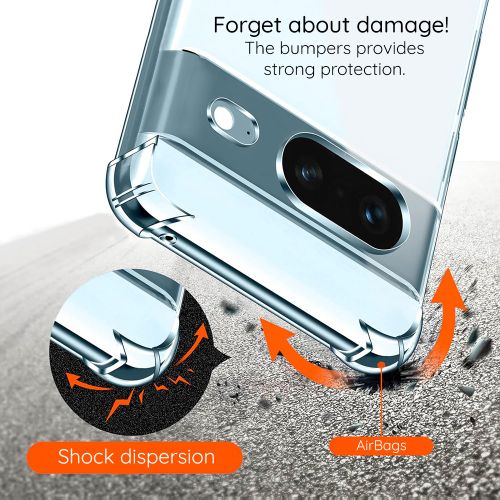 Techsuit Shockproof Clear Silicone prozirna maskica otporna na udarce za Honor X7b slika 6