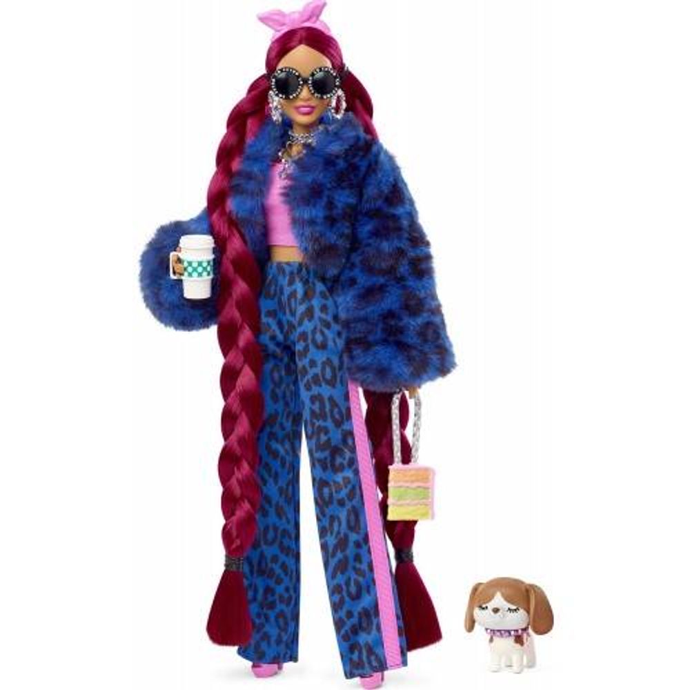 Barbie Lutka Extra -  Blue Leopard Suit slika 3