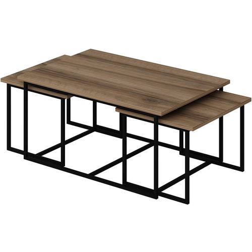 Hanah Home Levada - Set od tri stola za gniježđenje od orahovog drveta slika 6
