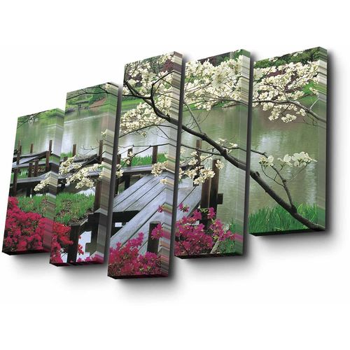 5PUC-014 Multicolor Decorative Canvas Painting (5 Pieces) slika 3