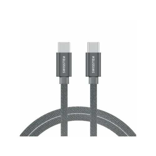 SWISSTEN kabel USB-C/USB-C , platneni, 2 m,srebrni slika 3