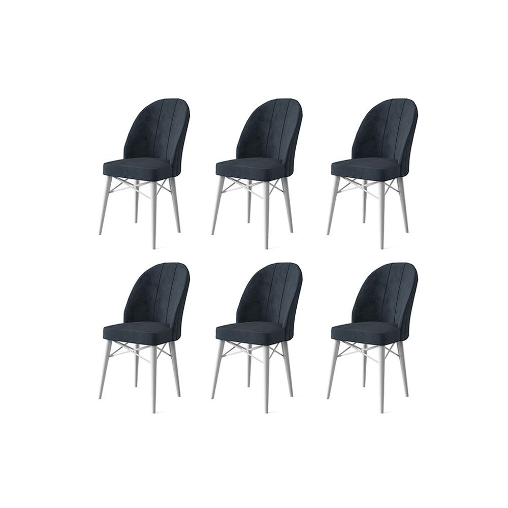 Ritim - Set Stolica u Antracitnoj i Bijeloj (6 komada) slika 1