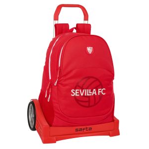 Školski Ruksak s Kotačima Sevilla Fútbol Club - Crvena