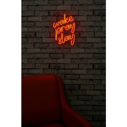 Wallity Ukrasna plastična LED rasvjeta, Wake Pray Slay - Red slika 2