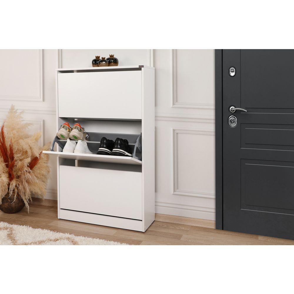 Ormar za cipele Shc-530-Bb-1 - Bijela boja slika 4