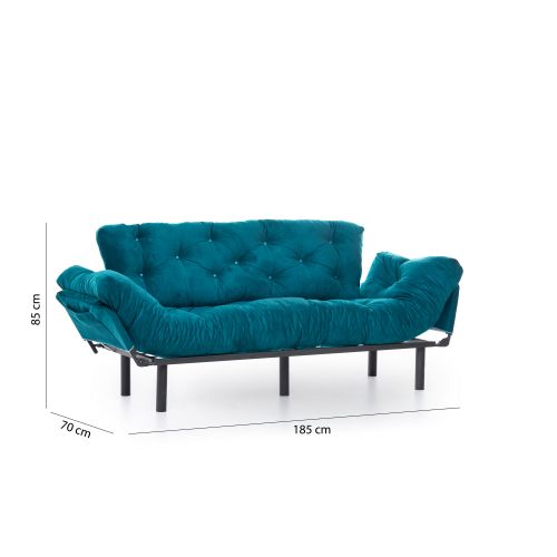 Atelier Del Sofa Trosjed na razvlačenje, Petrol Green, Nitta Triple - Petrol Green slika 14