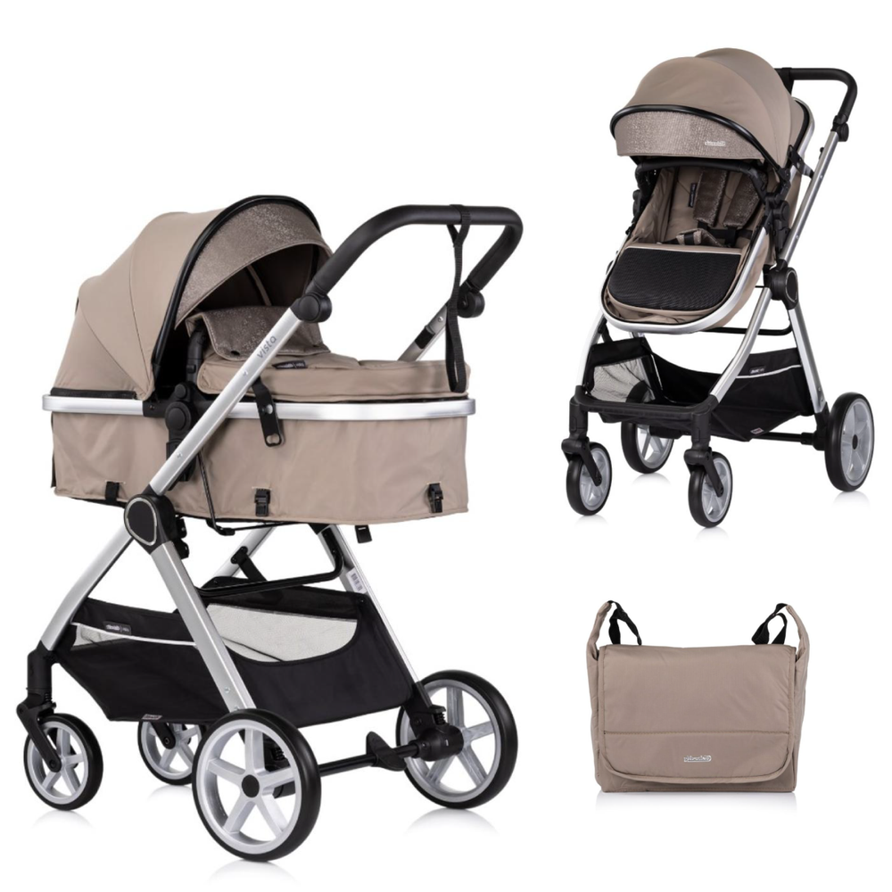 Chipolino Kolica za bebe Vista 2u1 Kkvs02503tr, Tiramisu slika 1