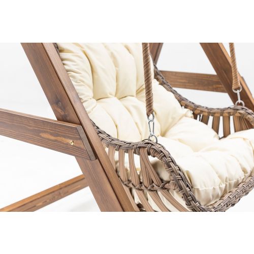 Goreme - Cream Cream Garden Single Swing Chair slika 3