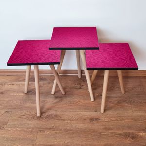 Nesting Table Set (3 komada) - Fuksija