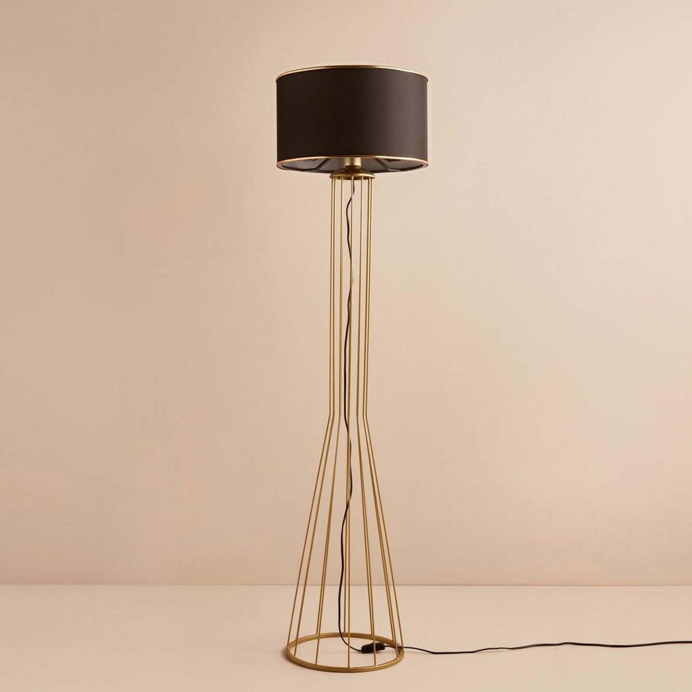 Podna Lampa AYD-3489 - Crna Zlatna slika 1