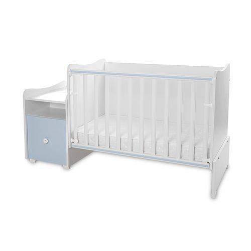 LORELLI TREND PLUS Modularni krevetić 4in1 s Mehanizmom Ljuljanja White/Baby Blue slika 5