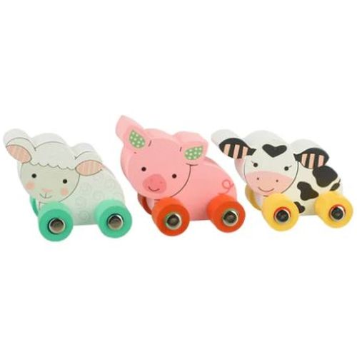 Orange tree toys Drveni set vozalica- 3 životinje sa farme slika 1