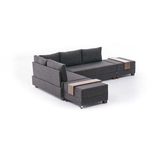 Atelier Del Sofa Fly Left - Anthracite Anthracite Corner Sofa-Bed slika 6