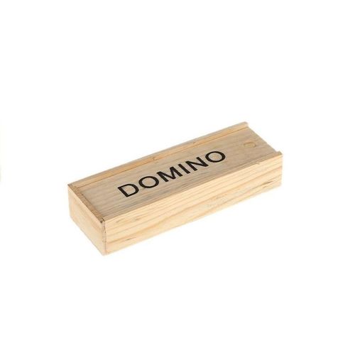 Domino u drvenoj kutiji 28kom. 2-4 igrača slika 2