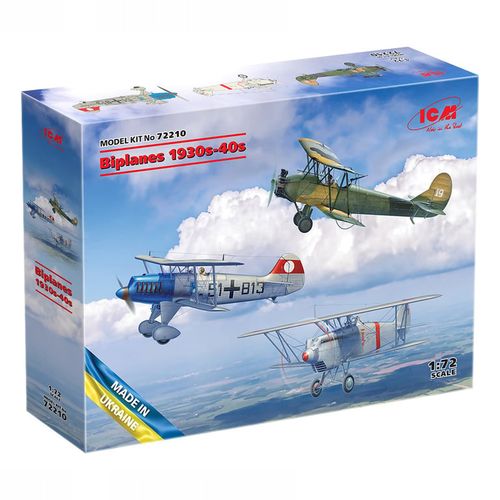 Model Kit Aircraft - Biplanes Of The 1930s And 1940s (Не-51A-1, Ki-10-II, U-2/Po-2VS) 1:72 slika 1