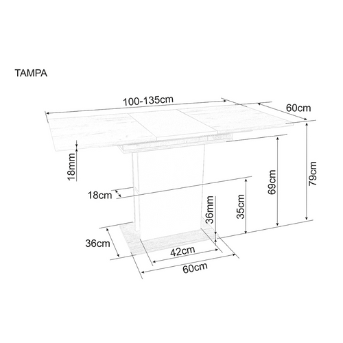 Stol TAMPA - laminirana ploča slika 5