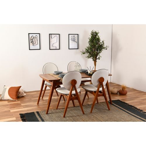 Woody Fashion Set stolica (2 komada), Orah Krema, Touch v2 - Cream slika 3