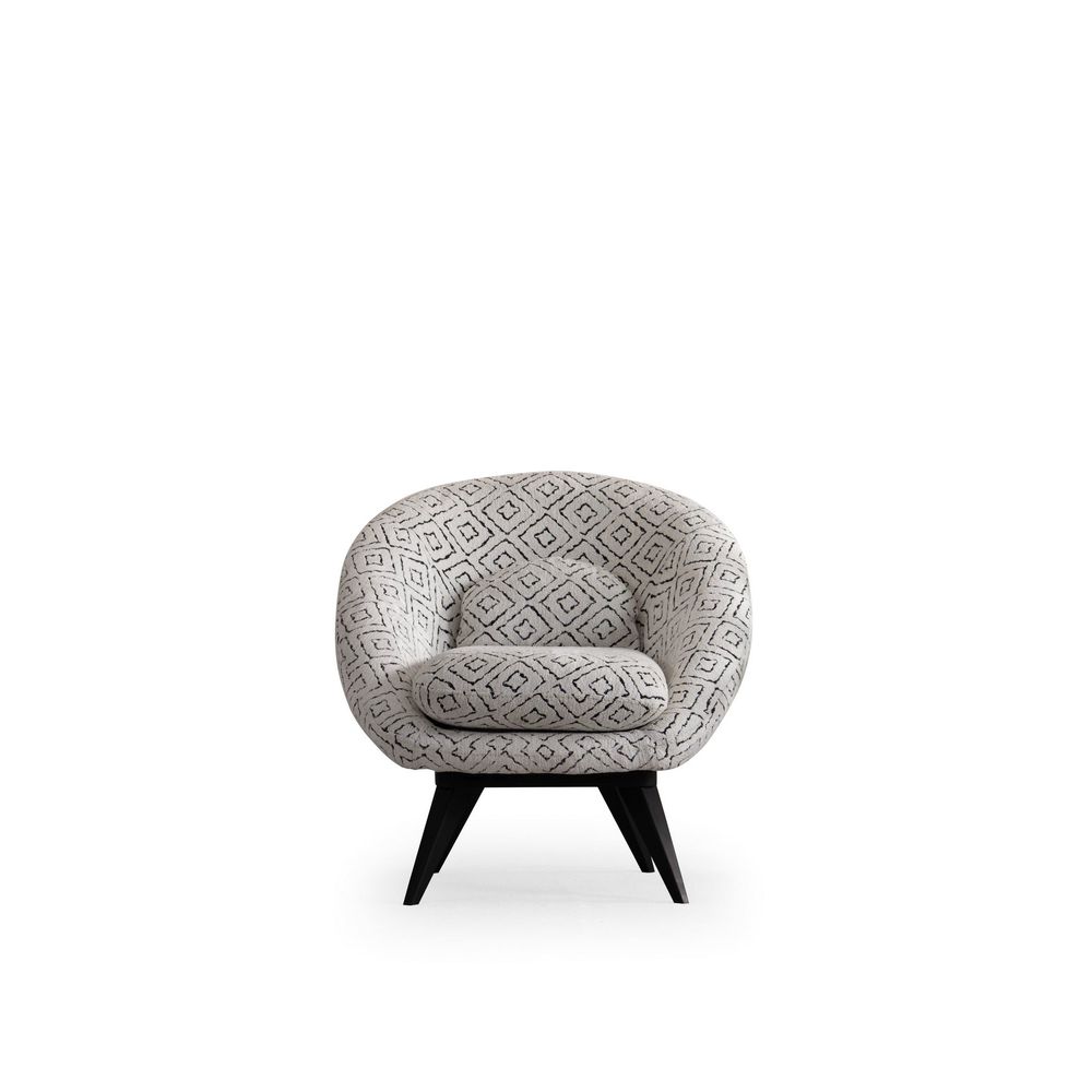 Wing Chair Caprice - Bijela i Crna slika 3