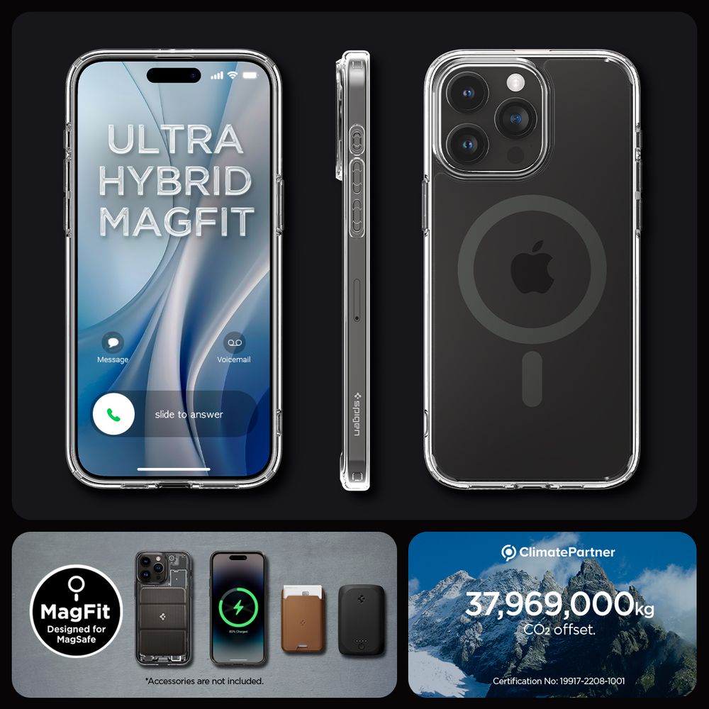 Spigen Ultra Hybrid MagSafe, graphite - iPhone 15 Pro slika 16