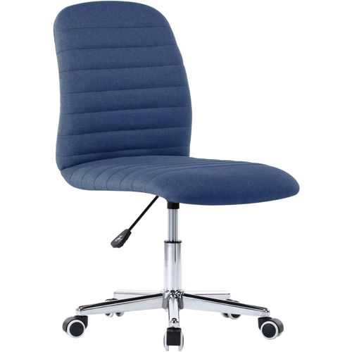 Okretna uredska stolica od tkanine plava slika 31
