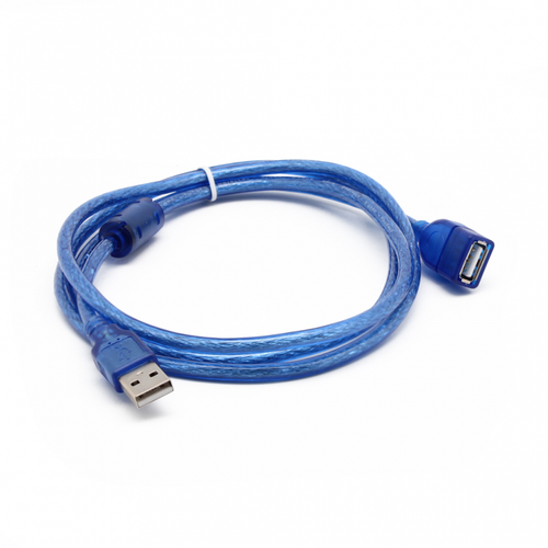 Kabl USB A/F transparent plavi 1.5m slika 1