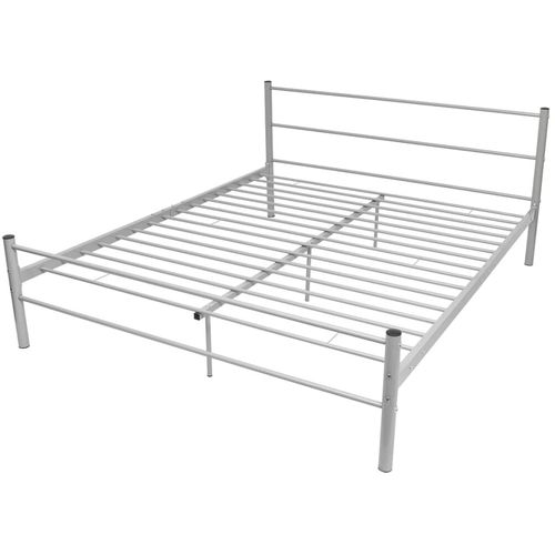 Krevet s madracem metalni sivi 160 x 200 cm slika 54