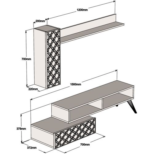 Planet - Walnut, Cream Walnut
Cream TV Unit slika 6