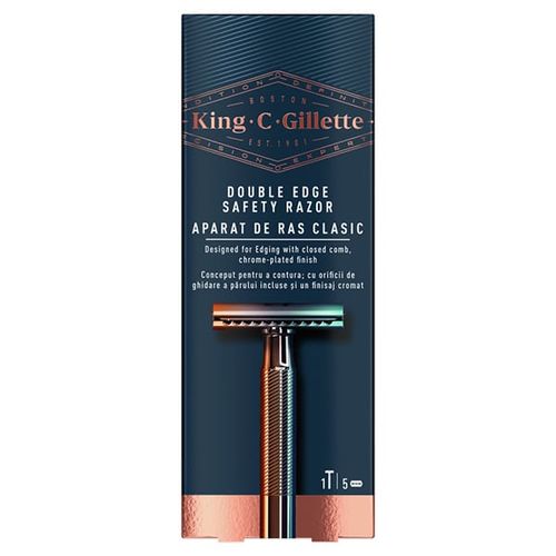 King C. Gillette Brijač + 5 žileta double edge slika 1