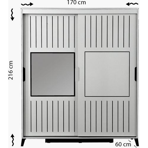 Woody Fashion Garderoba, Pasific Home Fuga - 170 Parlak Beyaz Dolap slika 7