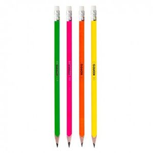 Grafitna olovka Kores Grafitos Neon HB s gumicom 12/1; sortirano