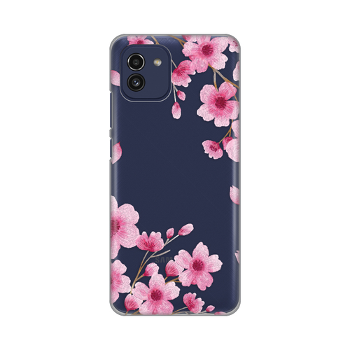 Torbica Silikonska Print Skin za Samsung A035G Galaxy A03 Rose flowers slika 1