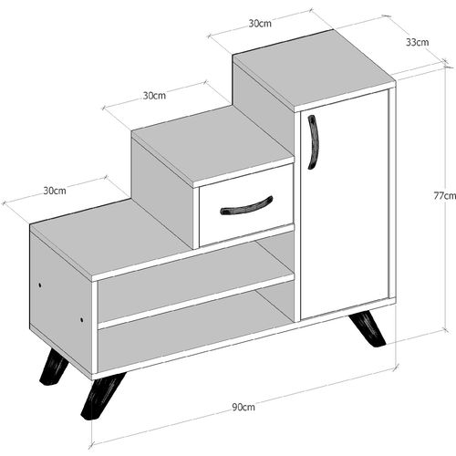 Retro - Sonoma Atlantic Pine
White Shoe Cabinet slika 4