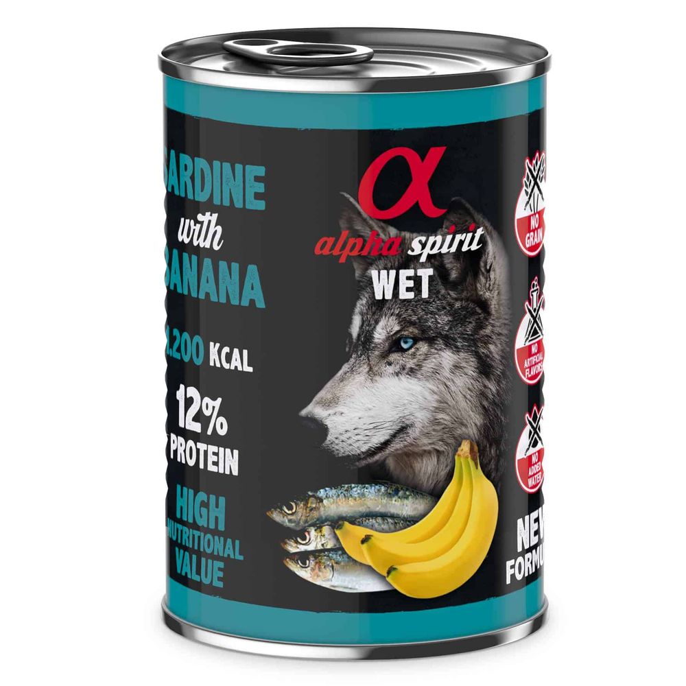 Alpha Spirit – Sardina i banana 400g slika 1