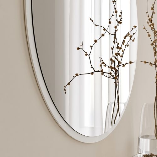 Dekoratif Yuvarlak Ayna Beyaz A706 White Mirror slika 3