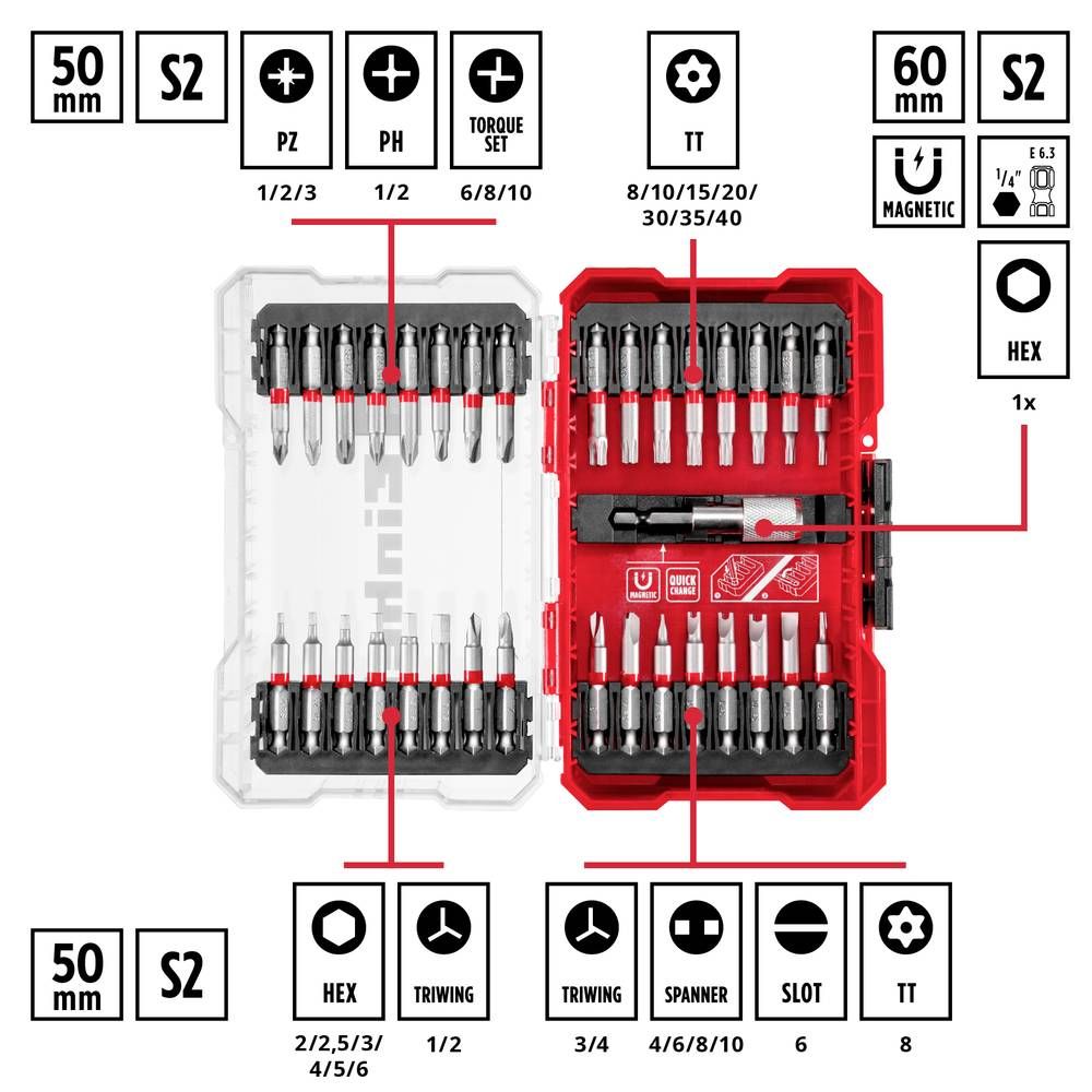 KWB Set bitova 50 mm, 33 kom slika 2