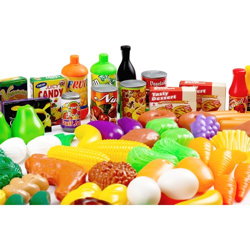Veliki set plastičnih prehrambenih proizvoda 120 komada slika 3