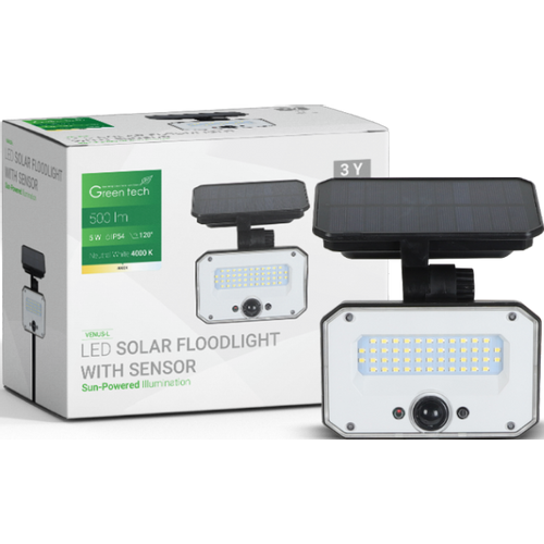 Green Tech LED solarni reflektor  5W, 4000K, IP65, 500 lm slika 2