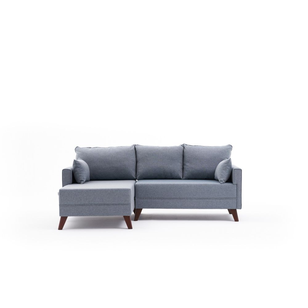 Bella Soft Mini Köşe Left - Plavi Kutni Sofa-Krevet slika 6