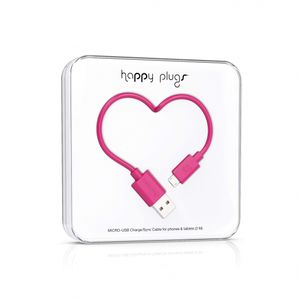 Happy Plugs, Micro Usb kabel 2.0m, Cerise