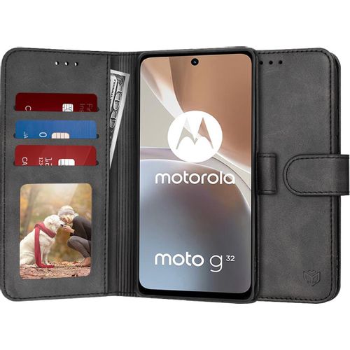 Techsuit Diary preklopna maska za Motorola Moto G32 – crna slika 1