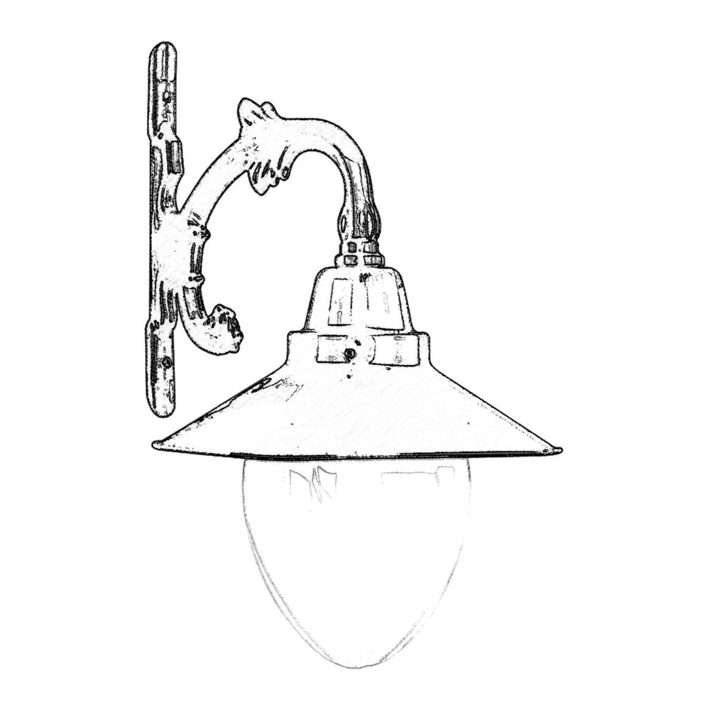 BAP-68204-BSY-M2 Crna i Bijela Vanjska Zidna Lampa slika 2