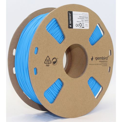 3DP-TPE1.75-01-B TPE FLEKSIBILNI Filament za 3D stampac 1,75mm kotur 1KG BLUE slika 4