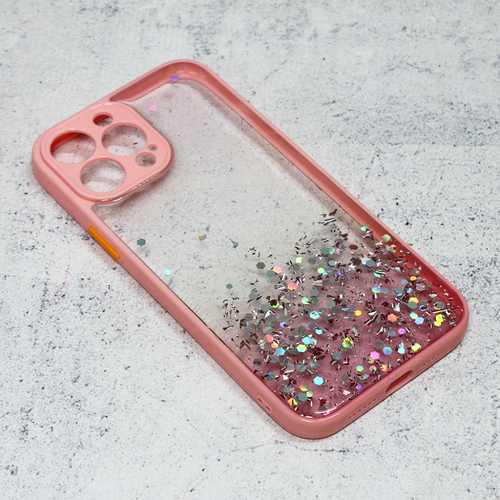 Maska Frame Glitter za iPhone 13 Pro Max 6.7 roze slika 1