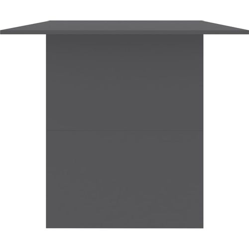 Blagovaonski stol visoki sjaj sivi 180 x 90 x 76 cm iverica slika 23