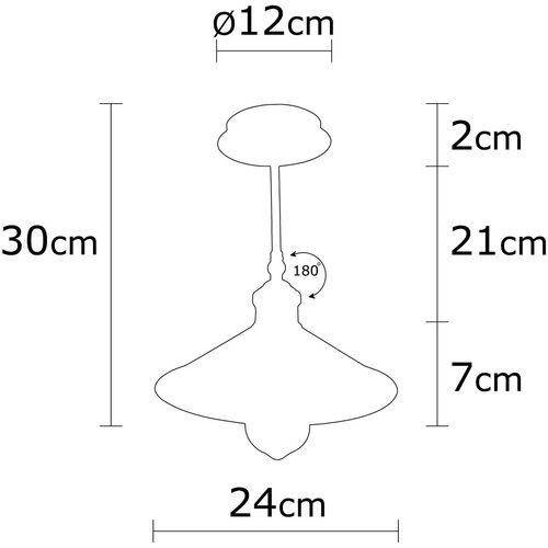 Opviq Visilica BERCESTE metalna crna 24 x 31 cm, E27 40 W, Berceste - N-657 slika 6