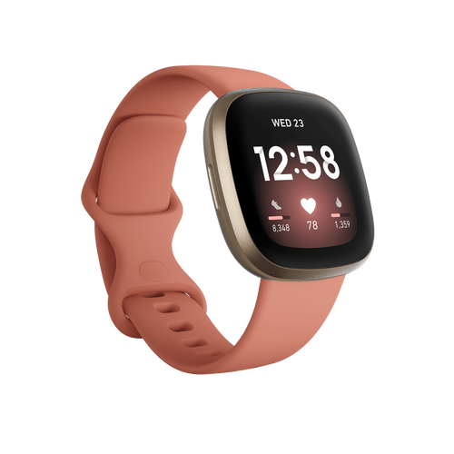 Fitbit Versa 3, Pink Clay/Soft Gold slika 2