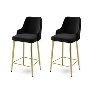 Enox - Black, Gold Black
Gold Bar Stool Set (2 Pieces)