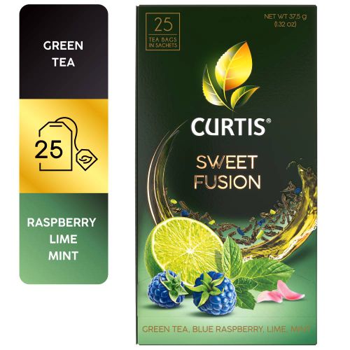 Curtis  Sweet Fusion – Zeleni čaj sa limetom, kupinom i nanom, 25x1,5g slika 1