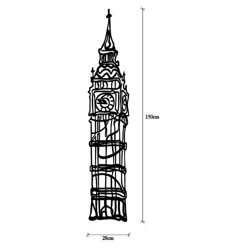 Wallity Metalna zidna dekoracija, Big Ben slika 7