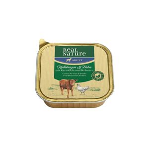 Real Nature Adult teleća srca i piletina s krumpirom 100 g